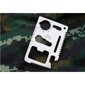 Multifunctional stainless steel army credit card wallet knife with bottle opener UDTEK2001